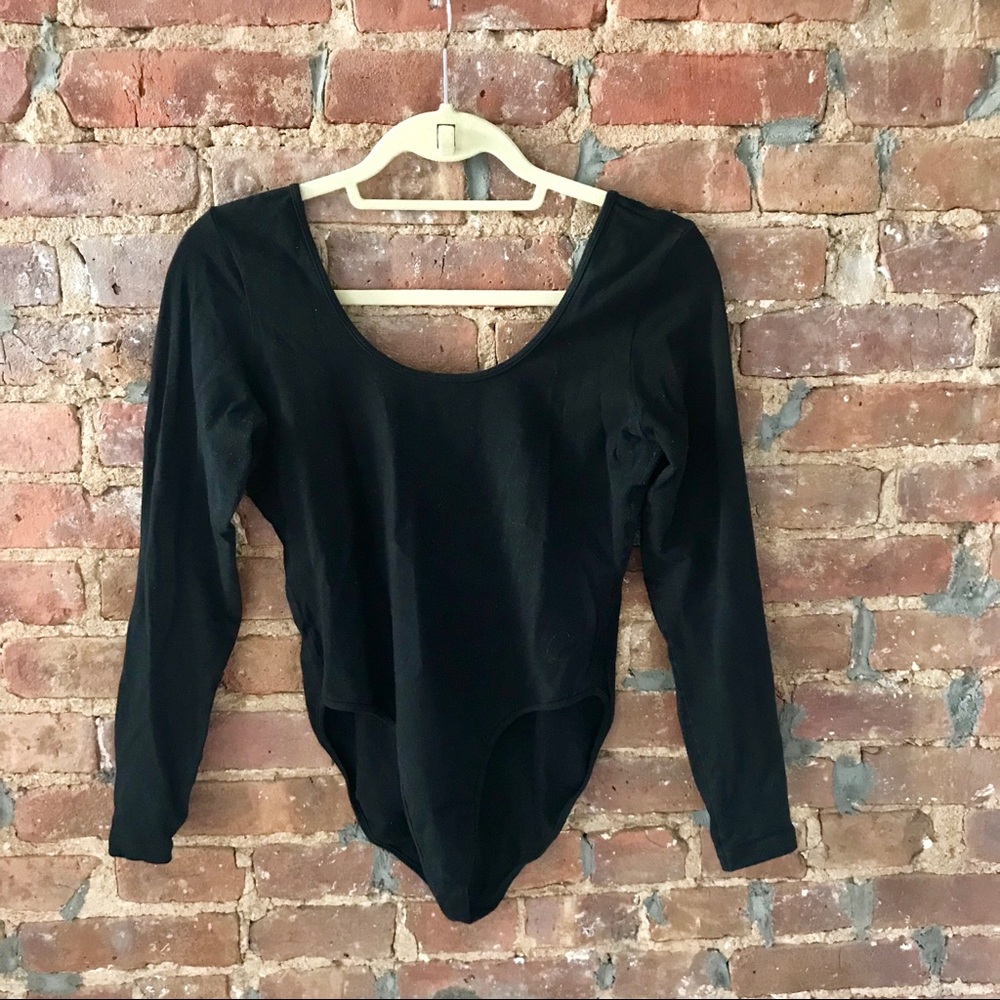 Black American Apparel Long Sleeve Bodysuit - XL